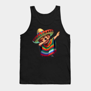 Mexican Boy Dabbing Poncho Cinco de Mayo Tank Top